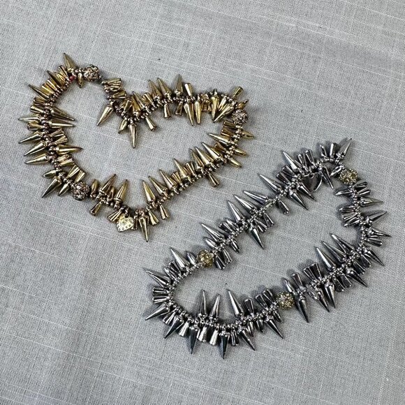 Two Stella & Dot Renegade Cluster Bracelets in Gold and Silver - Picture 1 of 13